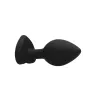 Ouch! Plug Bijou Anal silicone Heart Noir 6 x 2.8 cm